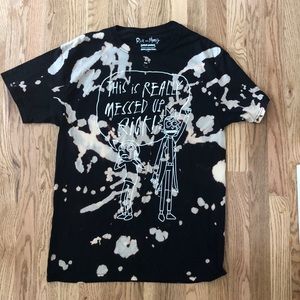 Rick and Morty acid washed tee
